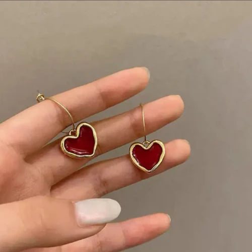 Scarlet Love Hoops (Anti -Tarnish,Waterproof)