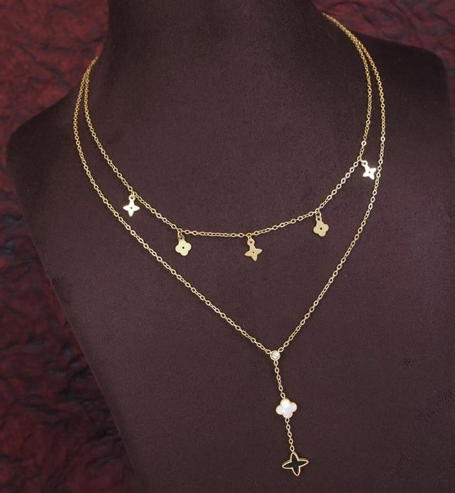 Double Layer Star Charm Necklace