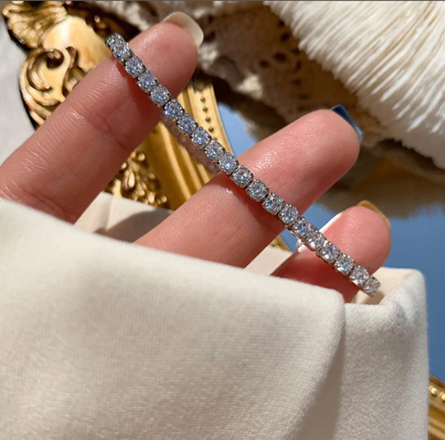 Tennis Bracelet ( Anti Tarnish,Waterproof)