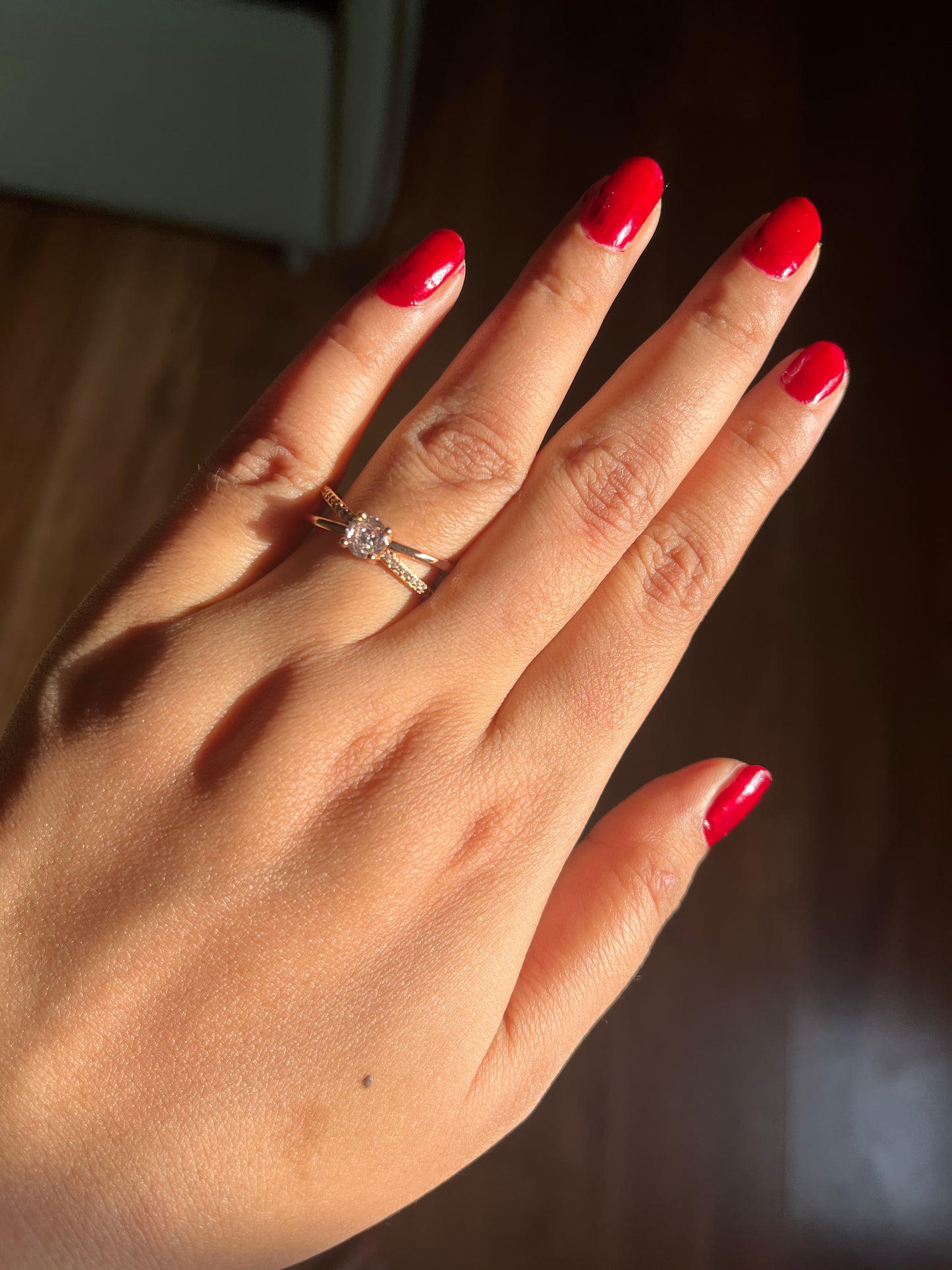 AD Luna Rose Gold Ring ( Adjustable, Rose Gold Plating)